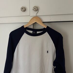 Ralph Lauren Black and White Raglan Shirt